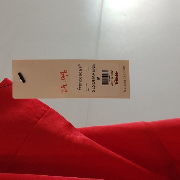 Francesca's Red Dress M - Picture 2 of 3